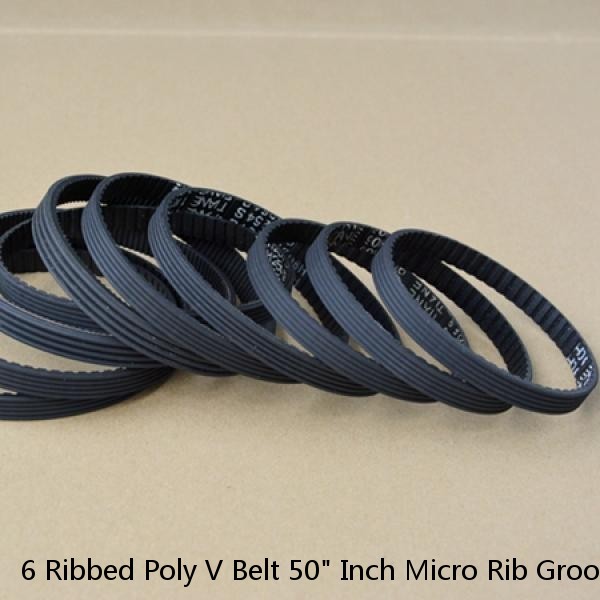 6 Ribbed Poly V Belt 50" Inch Micro Rib Groove Flat Belt Metric 500J6 500 J 6 #1 small image